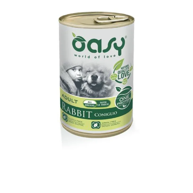 Oasy One Protein Adult Rabbit Coniglio Patè per cani 400 g