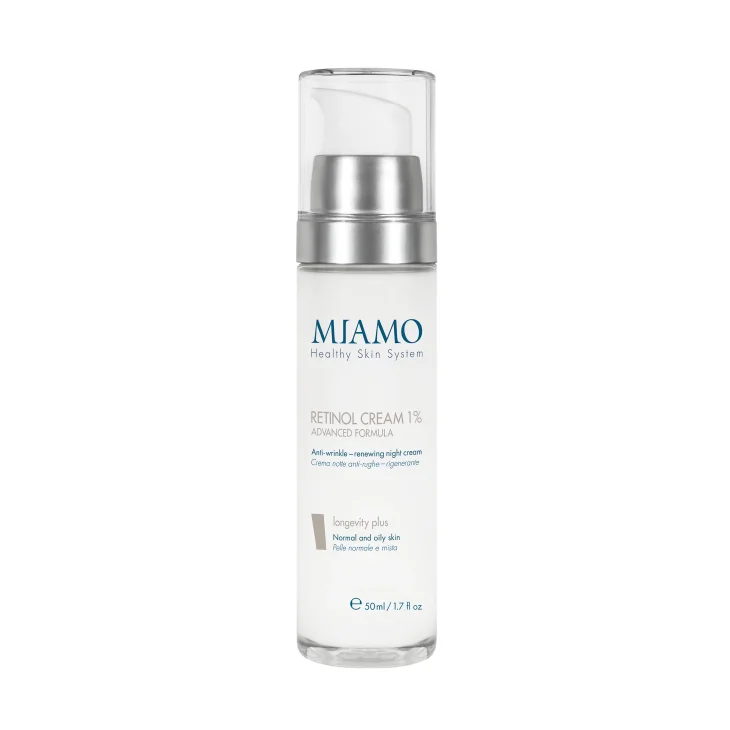 Miamo Longevity Plus Retinol Cream 1% Crema Rigenerante Notte Antirughe 50 ml