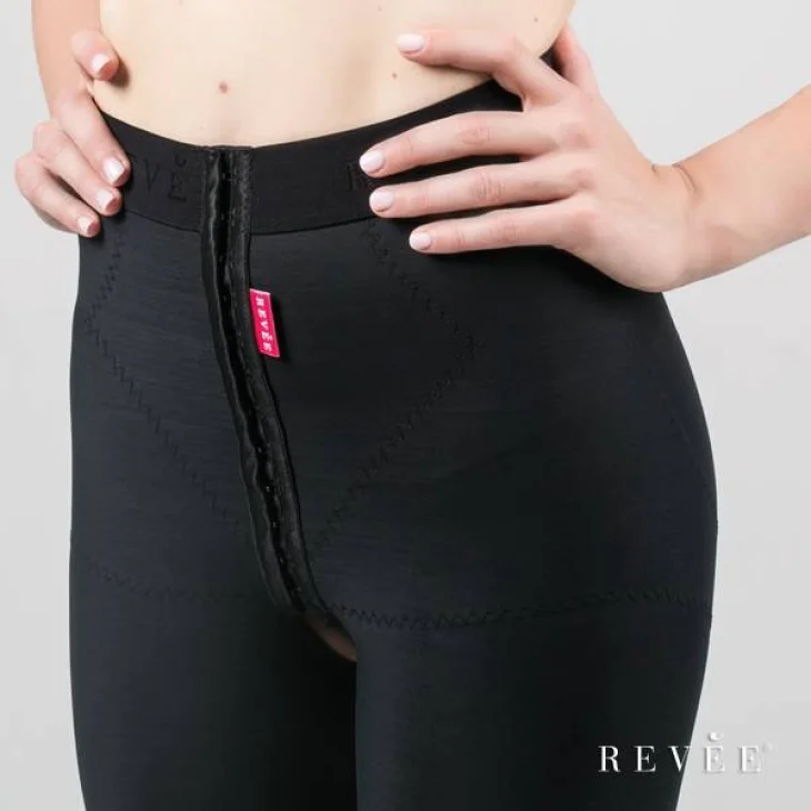 Revèe Guaina Corta Post Liposuzione Art 0101Black Taglia XS - Taglia: M