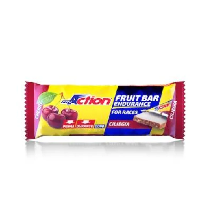 ProAction Fruit Bar Barretta Energetica alla Frutta per Sportivi 40 g - Gusto: Mirtilli Rossi