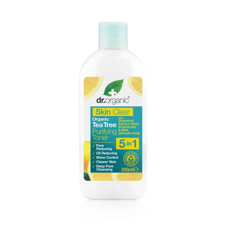 Dr Organic Skin Clear Tonico purificante per pelli impure 200 ml