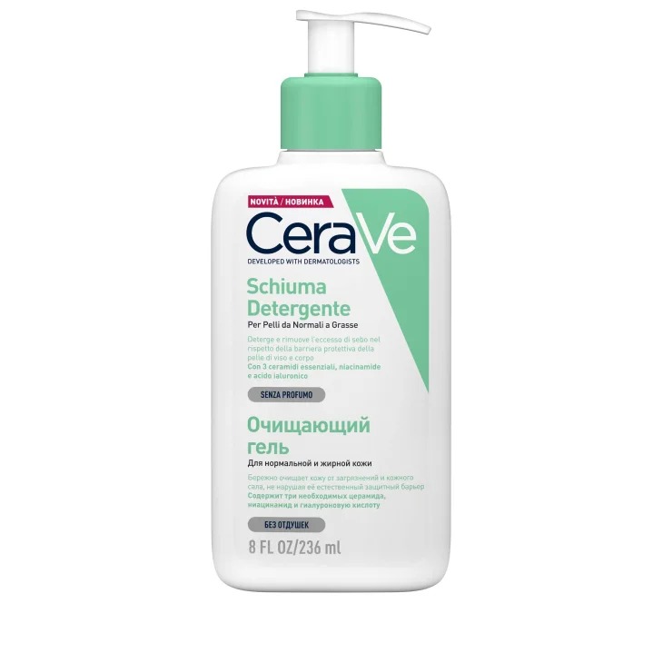 CeraVe Schiuma Detergente Viso Corpo - Formato: 236 ml