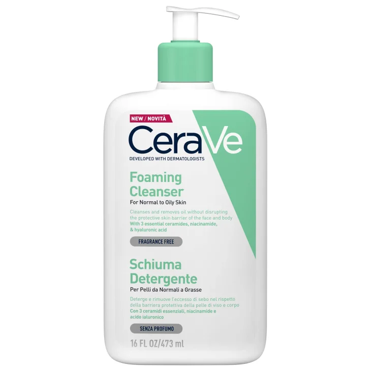 CeraVe Schiuma Detergente Viso Corpo - Formato: 473 ml