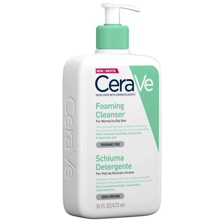 CeraVe Schiuma Detergente Viso Corpo - Formato: 1 litro