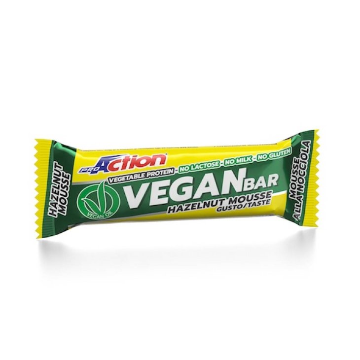 ProAction Vegan Bar Barretta Proteica per Sportivi 40 g - Gusto: Nocciola