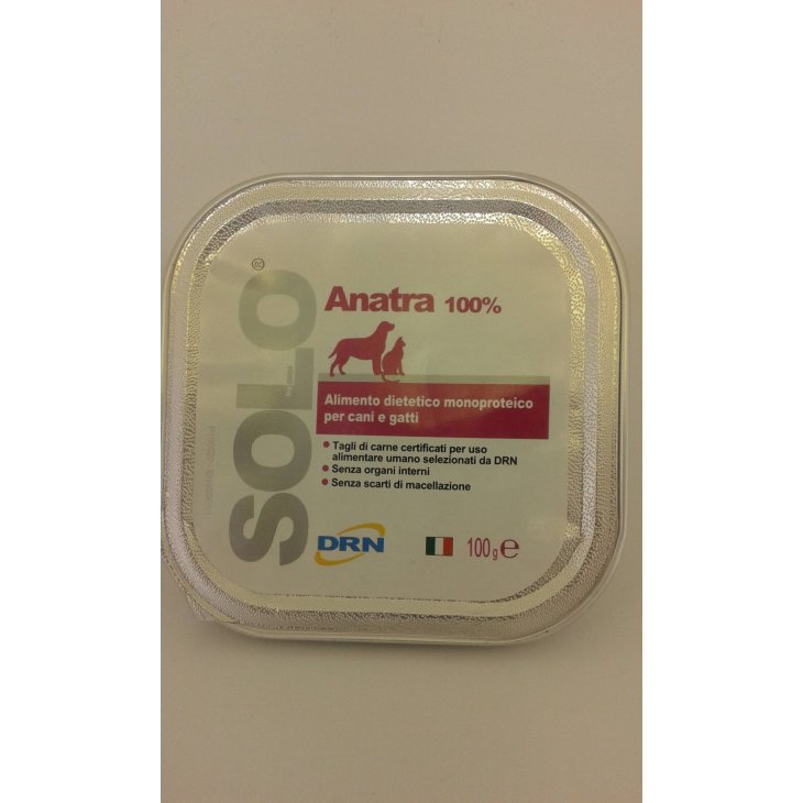 DRN Solo Alimento dietetico per cani e gatti gusto anatra 300 g - Formato: 100 grammi