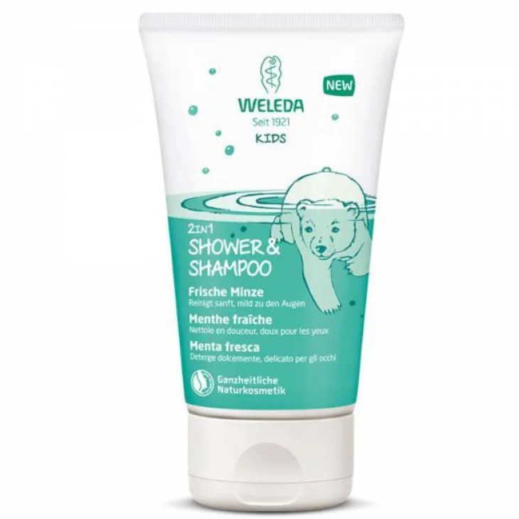 Weleda Kids Doccia&Shampoo Detergente Bimbi alla Menta Fresca 150 ml