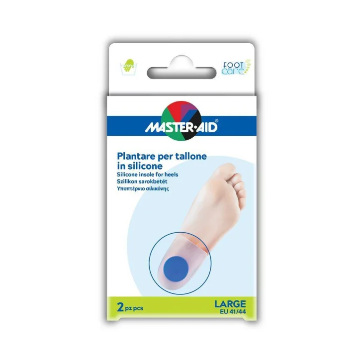 Master Aid Foot Care Plantare per tallone in silicone 2 pezzi Large