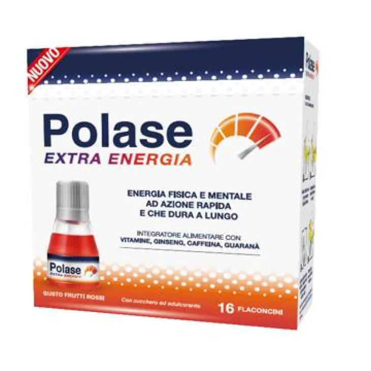 Polase Extra Energia Integratore Vitaminico Gusto Frutti Rossi - Formato: 16 flaconcini