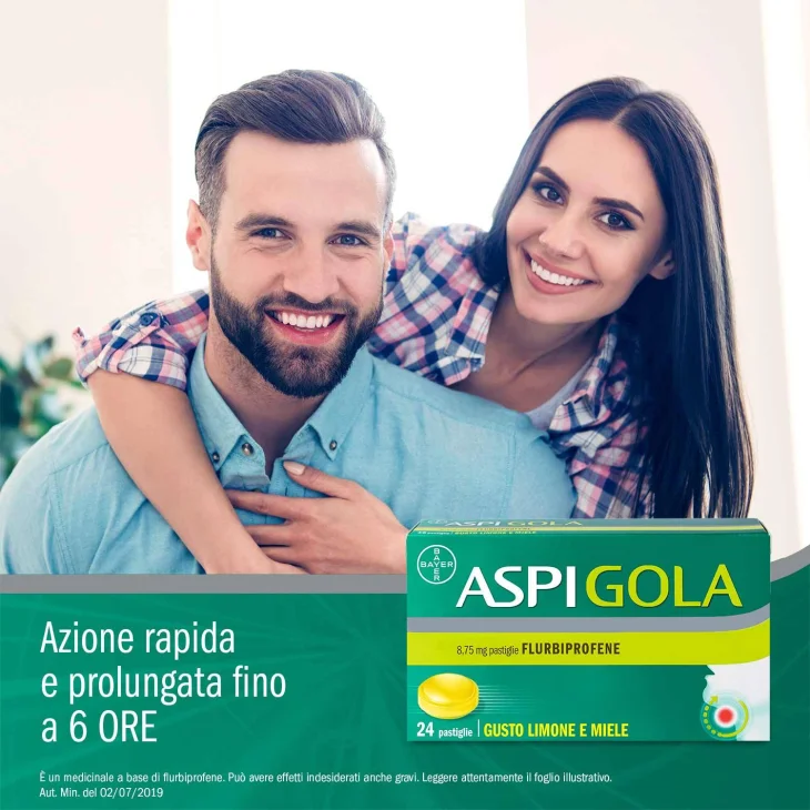 Aspi Gola Pastiglie Mal di Gola - Formato: 24 pastiglie