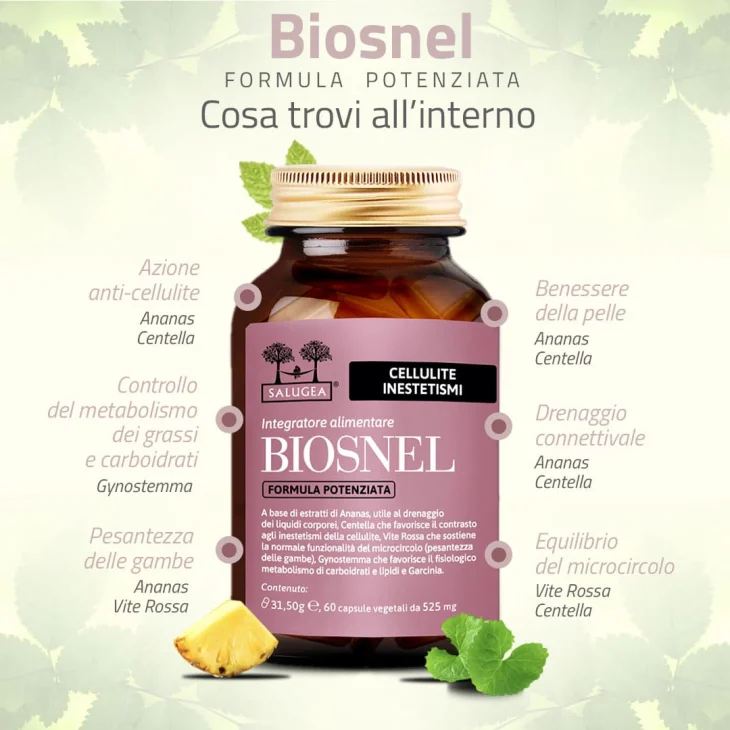 Salugea Biosnel Formula Potenziata Integratore Per Contrastare la Cellulite 60 capsule