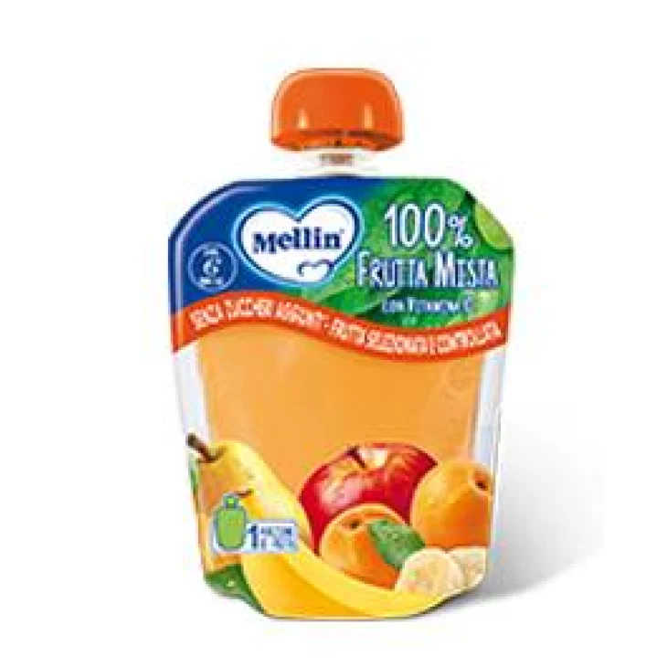 Mellin 100% Frutta Mista Merenda Pastorizzata Purea di Frutta