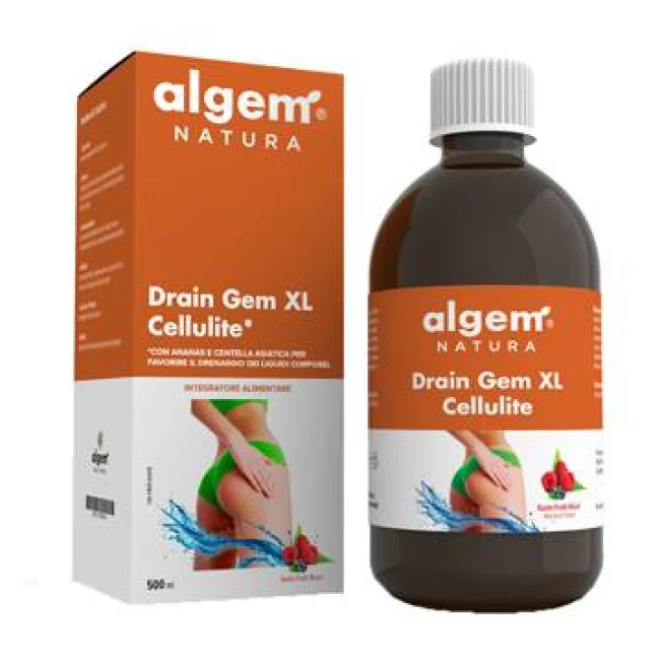 Algem DrainGem XL Integratore anticellulite Gusto Frutti di Bosco 500 ml
