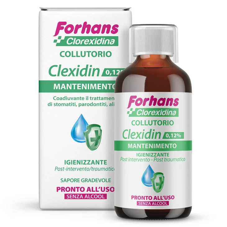 Forhans Clexidin Collutorio Antisettico Con Clorexidina 0,12% Senza Alcool 200 ml