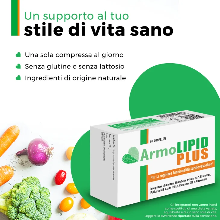 ArmoLipid Plus Integratore Per Colesterolo e Trigliceridi 30 compresse