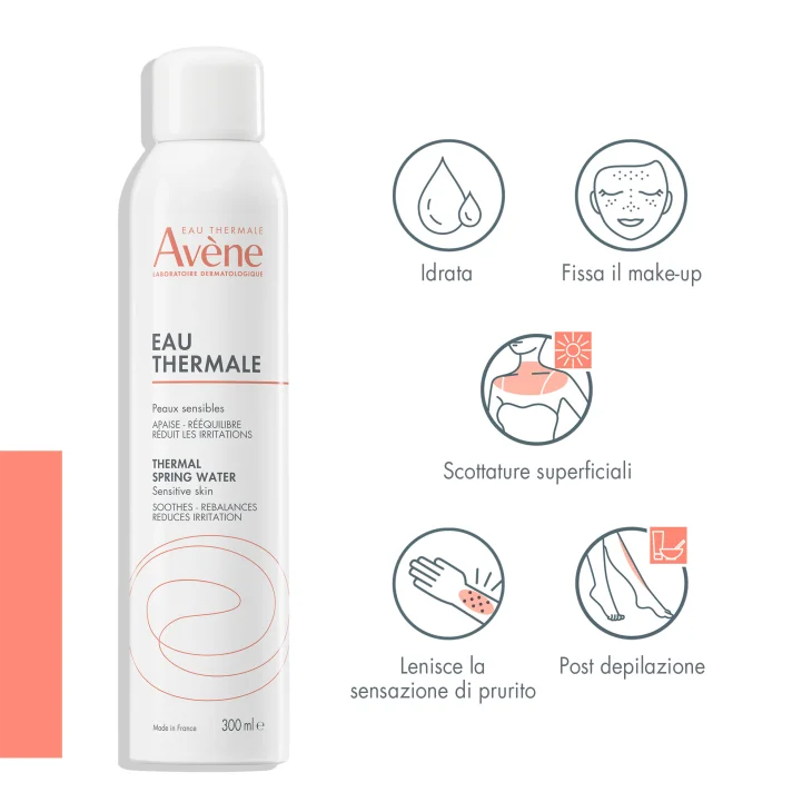Avène Eau Thermale Acqua Termale Spray Lenitiva per pelle sensibile allergica e irritabile 300ml