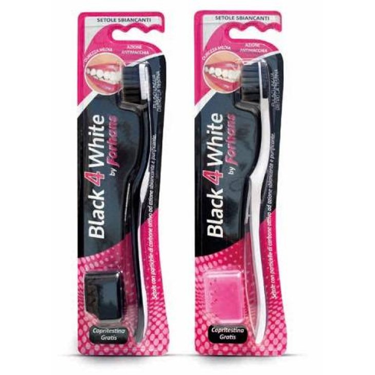Forhans Black4White Spazzolino Con Setole Al Carbone 1 pezzo