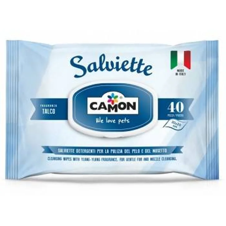 Camon Salviette Detergenti per cane e gatto 40 pezzi
