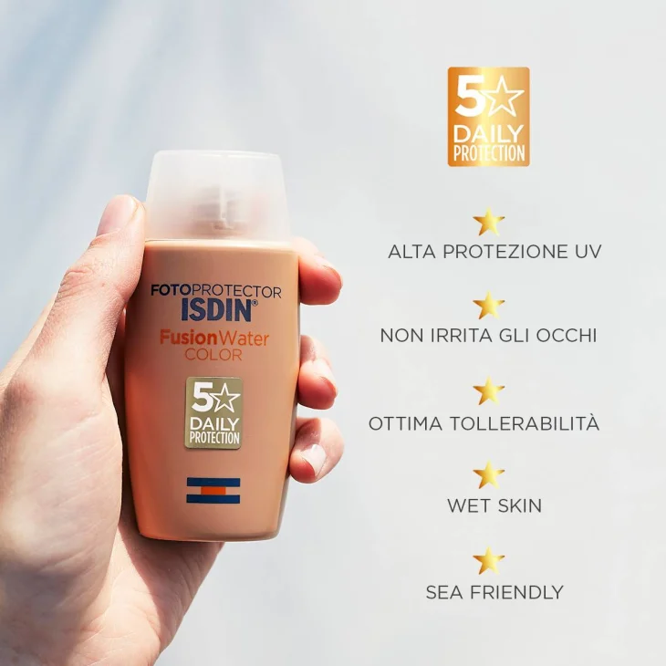 Isdin Fotoprotector Fusion Water COLOR MEDIUM Protezione Viso SPF 50+