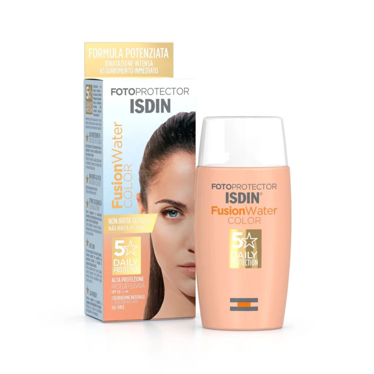 Isdin Fotoprotector Fusion Water COLOR MEDIUM Protezione Viso SPF 50+