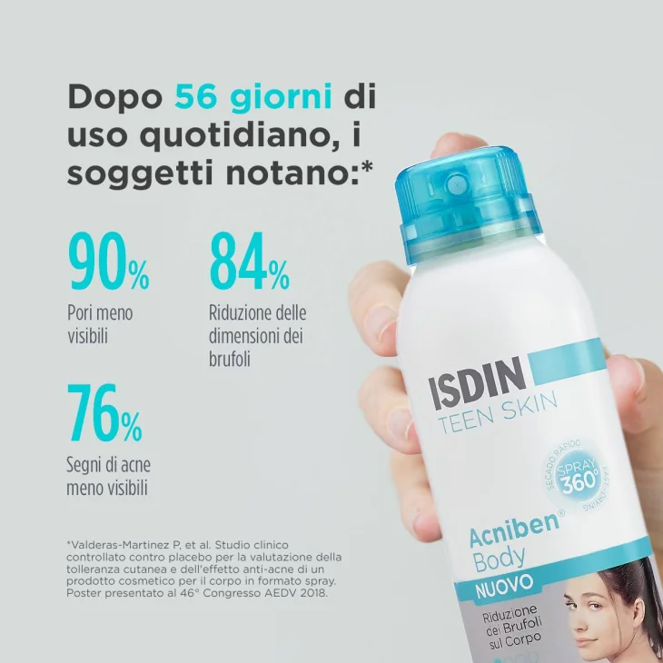 Isdin Acniben Body Spray Antiacne Brufoli sul Corpo 150 ml