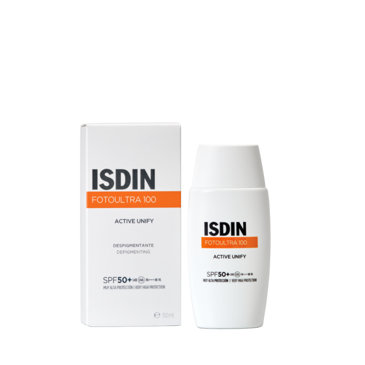 Isdin FotoUltra100 Active Unify Fusion Fluid Crema per Macchie sulla Pelle SPF 50+ SPF Reale 100+