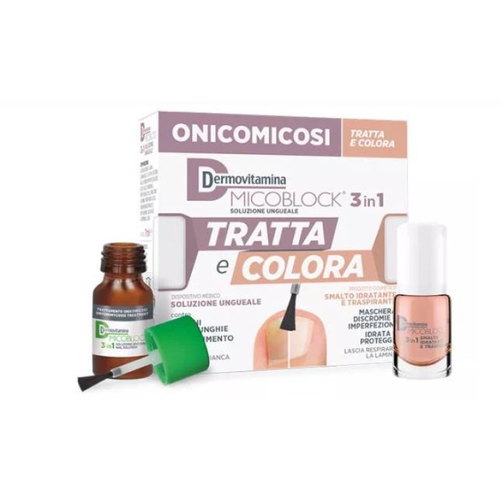 Dermovitamina Micoblock 3 in 1 Soluzione Unguale Tratta e Colora