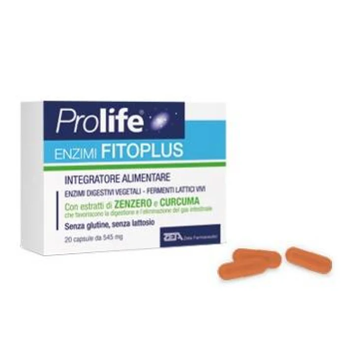 Prolife Enzimi Fitoplus Integratore Gonfiore Addominale 20 capsule