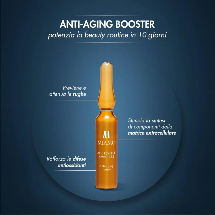 Miamo Age Reverse Ampoules Epigenetic Formula Booster Anti-Aging Fiale riparazione cellule 10 fiale da 2 ml