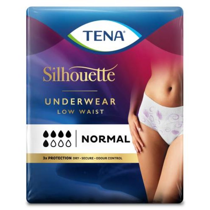 Tena Silhouette Normal Low Waist Blanc Biancheria intima per incontinenza Misura M 6 pezzi