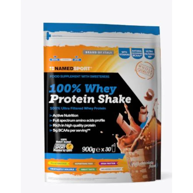 Named Sport 100% Whey Protein Cioccolato Integratore Proteico per Sportivi 900 g