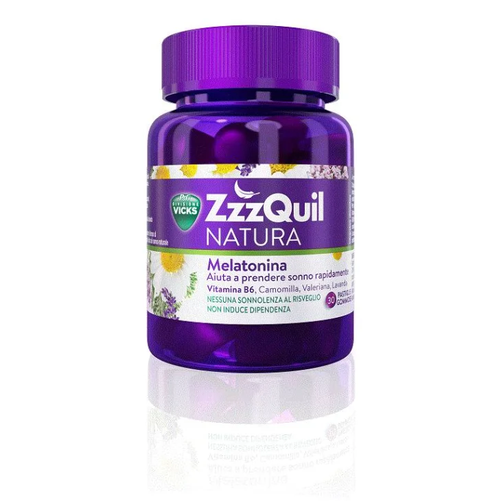 Vicks ZzzQuil Natura Integratore per Dormire 30 Pastiglie