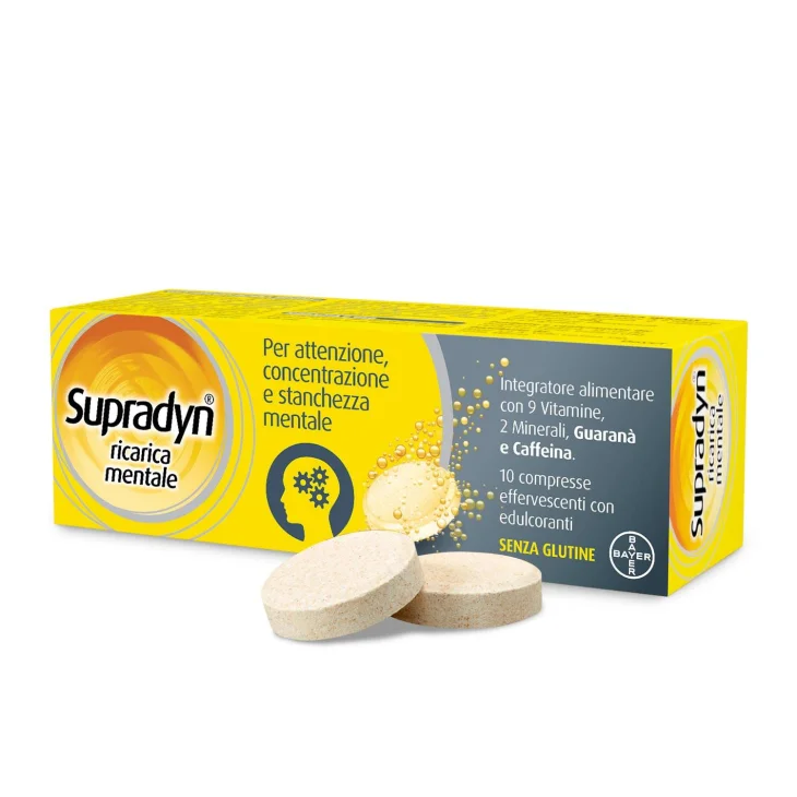 Supradyn Ricarica Mentale Integratore per Attenzione Concentrazione 10 compresse