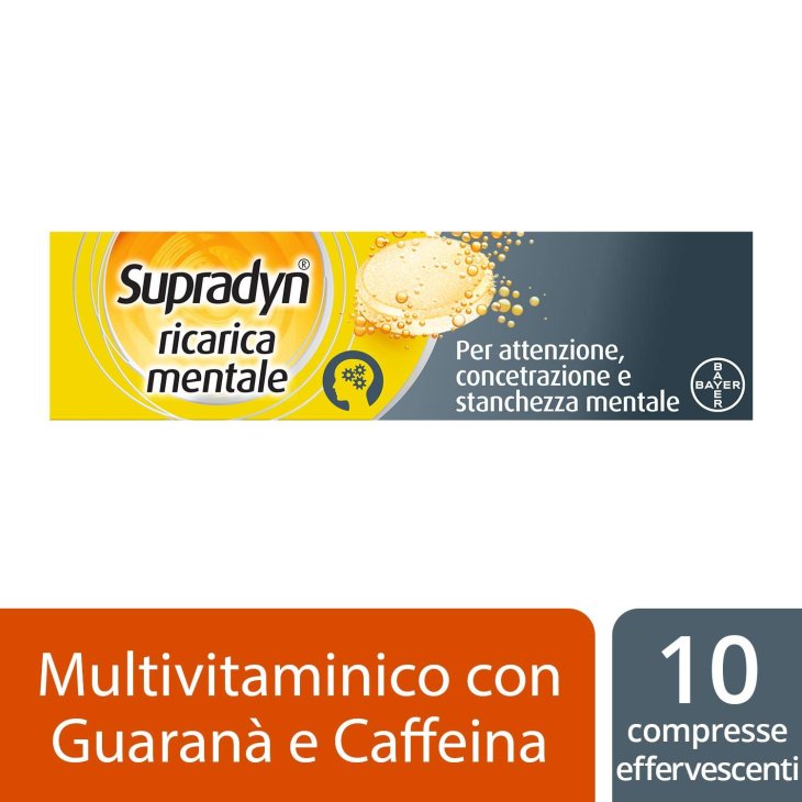 Supradyn Ricarica Mentale Integratore per Attenzione Concentrazione 10 compresse