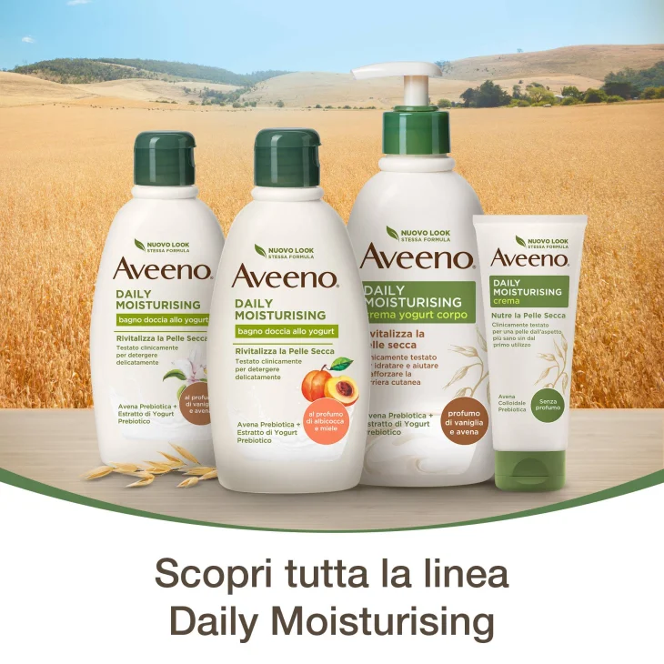 Aveeno Daily Moisturising Crema idratante allo Yogurt al Profumo di vaniglia & avena per il corpo 300 ml