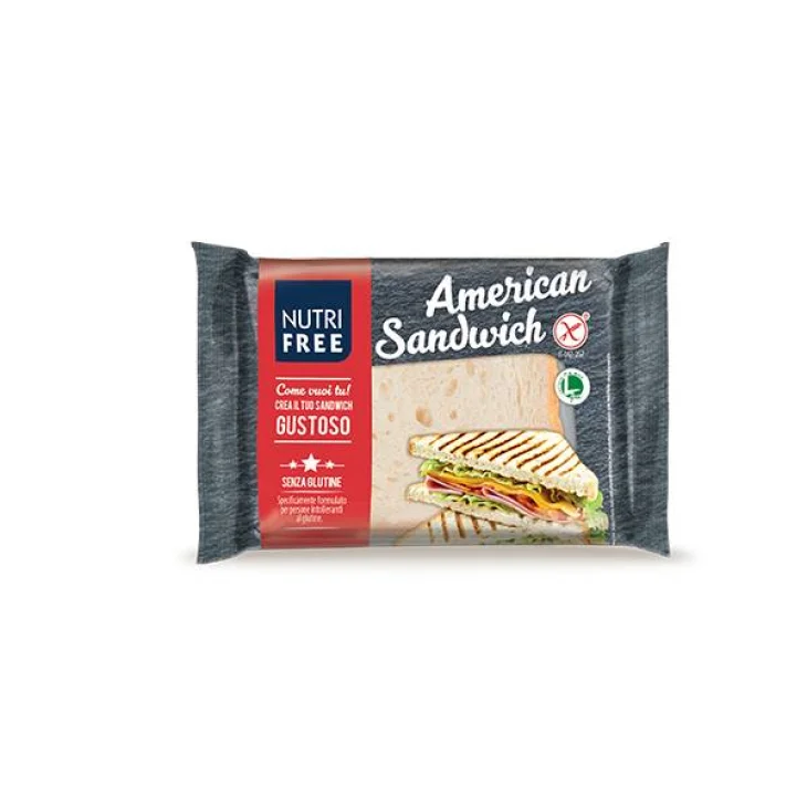 Nutri Free American Sandwich Fette di pane senza glutine latte e uova 4 pezzi