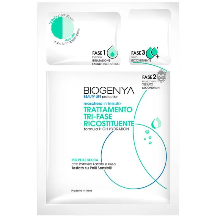 Biogenya Maschera Trattamento Ricostituente Tri-Fase Pelle Secca
