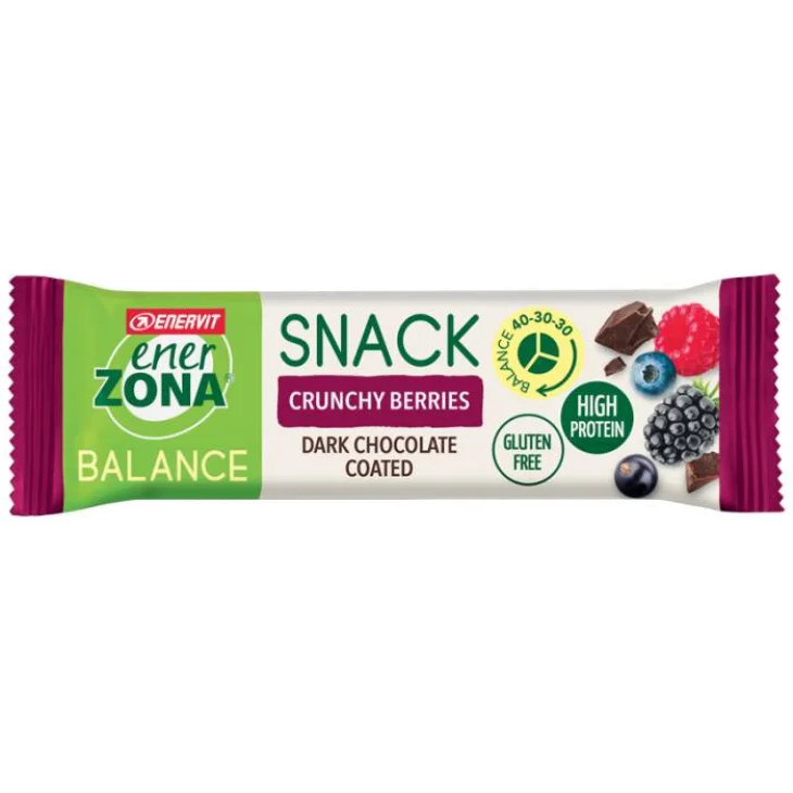 Enerzona Snack Crunchy Berries Barretta Proteica Senza Glutine