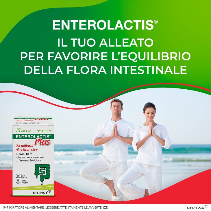 Enterolactis Plus Integratore di Fermenti lattici vivi 15 capsule