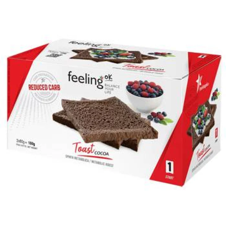 FeelingOk Start 1 Toast Dietetico Gusto Cacao