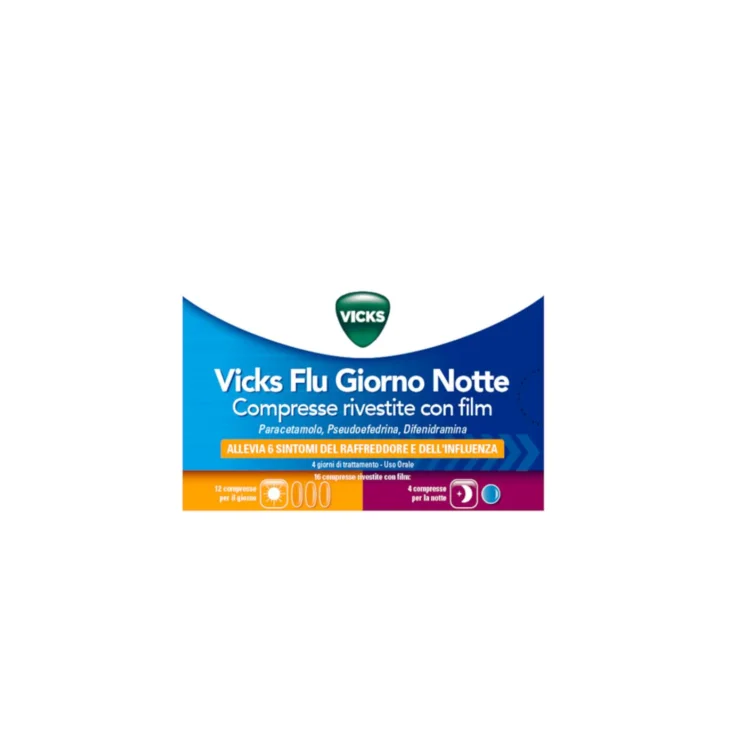 Vicks Flu Giorno Notte Contro Raffreddore e Influenza