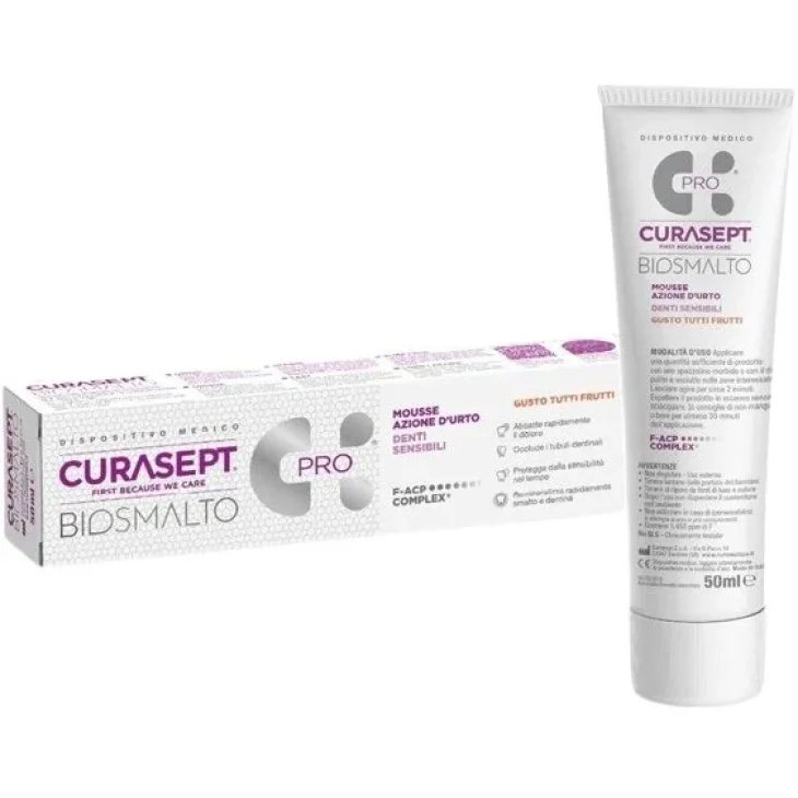 Curasept Biosmalto Mousse Denti Sensibili Azione D'urto 50 ml