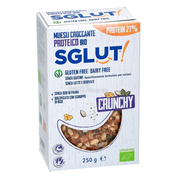 Sglut Crunchy Proteico Prodotto senza glutine bio 250 g