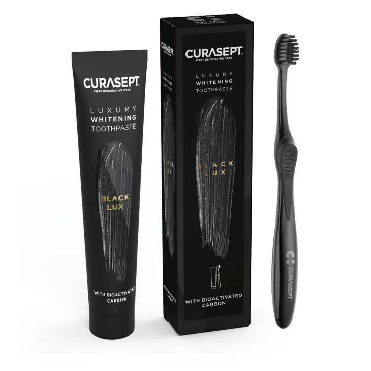 Curasept Black Luxury Whitening Sbiancante Dentifricio + Spazzolino
