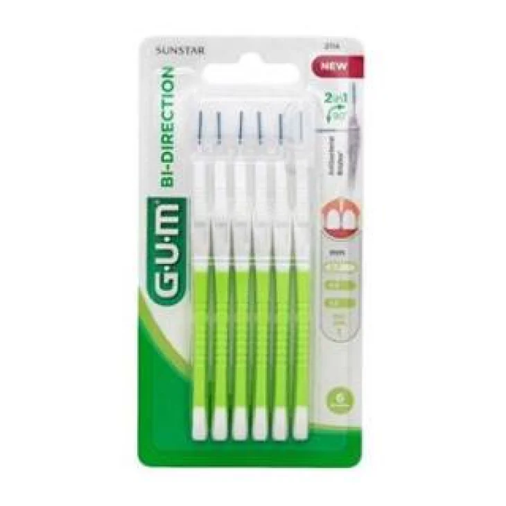 SunStar Gum Bi-Direction Scovolini Punta Ultrafine 6 Pezzi