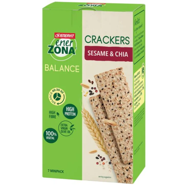 Enerzona Crackers Sesamo&Chia Minipack Snack Dietetico