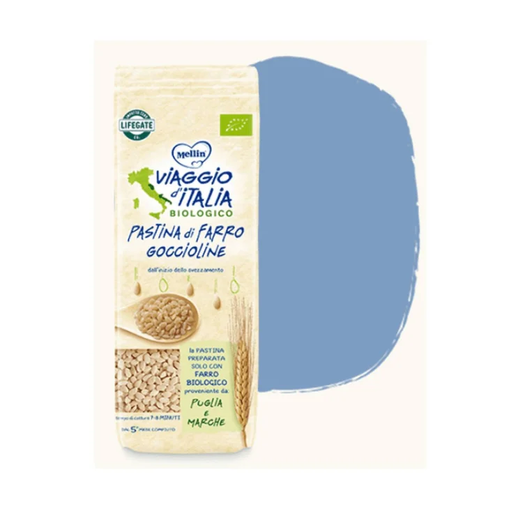 Mellin Viaggio D'Italia Goccioline Pastina Di Farro Bio