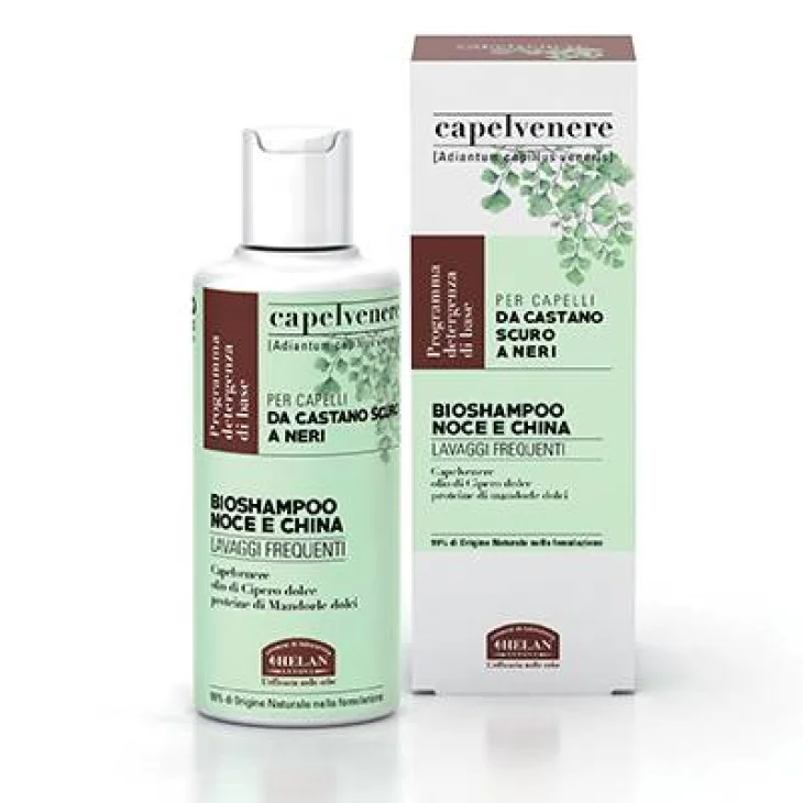 Helan Capelvenere Bio Noce e China Shampoo per capelli scuri 200 ml
