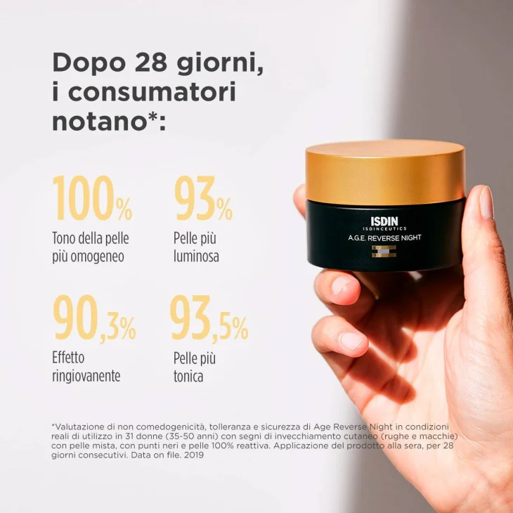 Isdin A.G.E. Reverse Night Crema Riparatrice Notte con Melatonina 50 ml