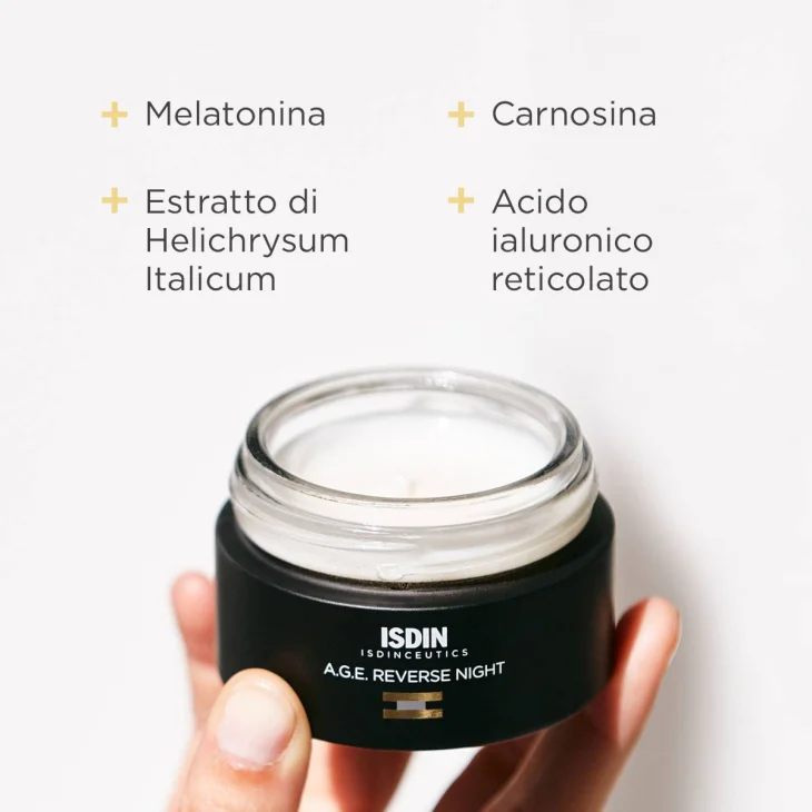 Isdin A.G.E. Reverse Night Crema Riparatrice Notte con Melatonina 50 ml